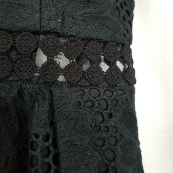 NWT N Nicholas Black Sunflower Lace Ball Tea Dress - Picture 4 of 8